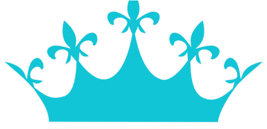Coroa Azul - Princess Crown Png Blue (575x265), Png Download