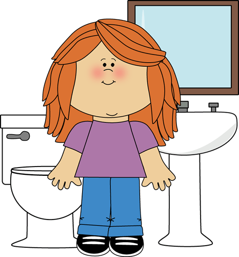 Picture Of Bathroom Clipart - School Toilet Clip Art (466x500), Png Download
