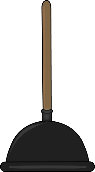 Black Toilet Plunger - Toilet Plunger Clipart (305x550), Png Download