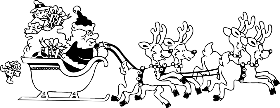 photo Sleigh Clipart Black And White nicepng