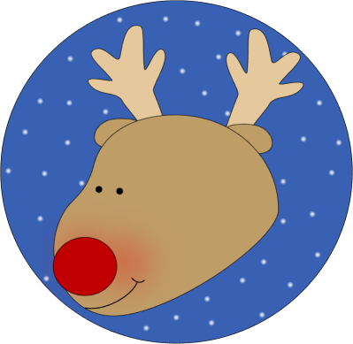 Reindeer Clipart Reindeer Head - 46 Sleeps Till Christmas (399x389), Png Download