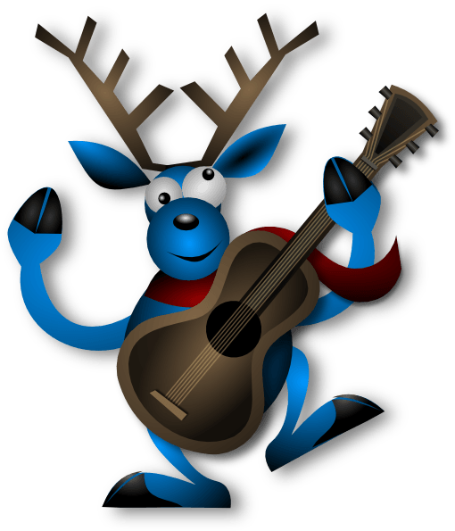 Sexy Reindeer Clipart - Deer Dancing Reindeer Clipart (510x595), Png Download