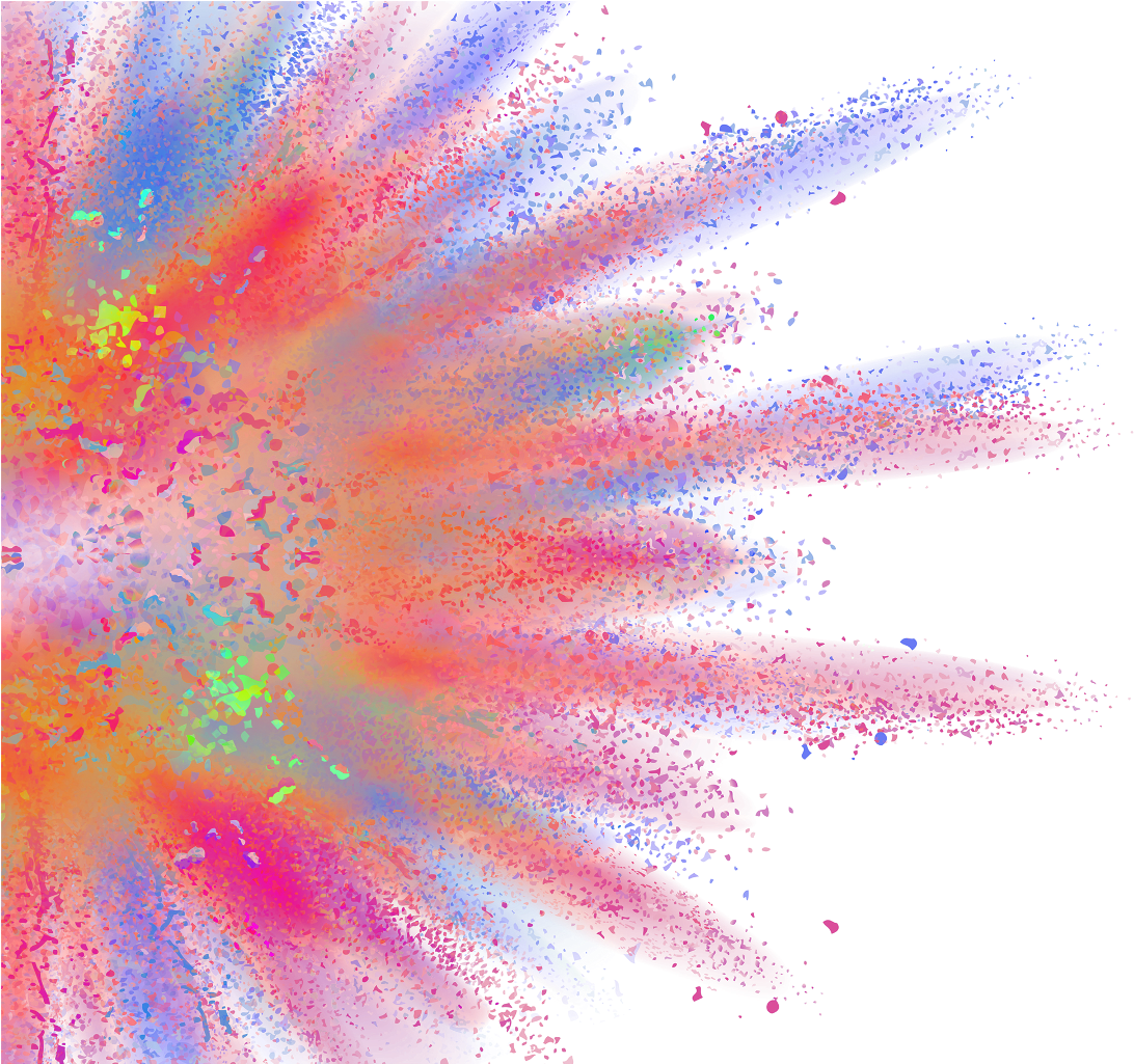 Burst Explosion Explode Colorful Colors Splatter Paint - Explosion (1124x1024), Png Download