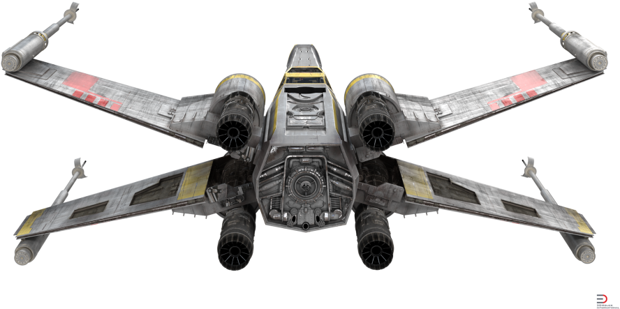 Star Wars X Wing Starfighter Yellow Royalty Free 3d - Star Wars X Wing Png (920x517), Png Download