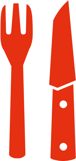 Cubiertos-naranja - Cutlery (517x517), Png Download