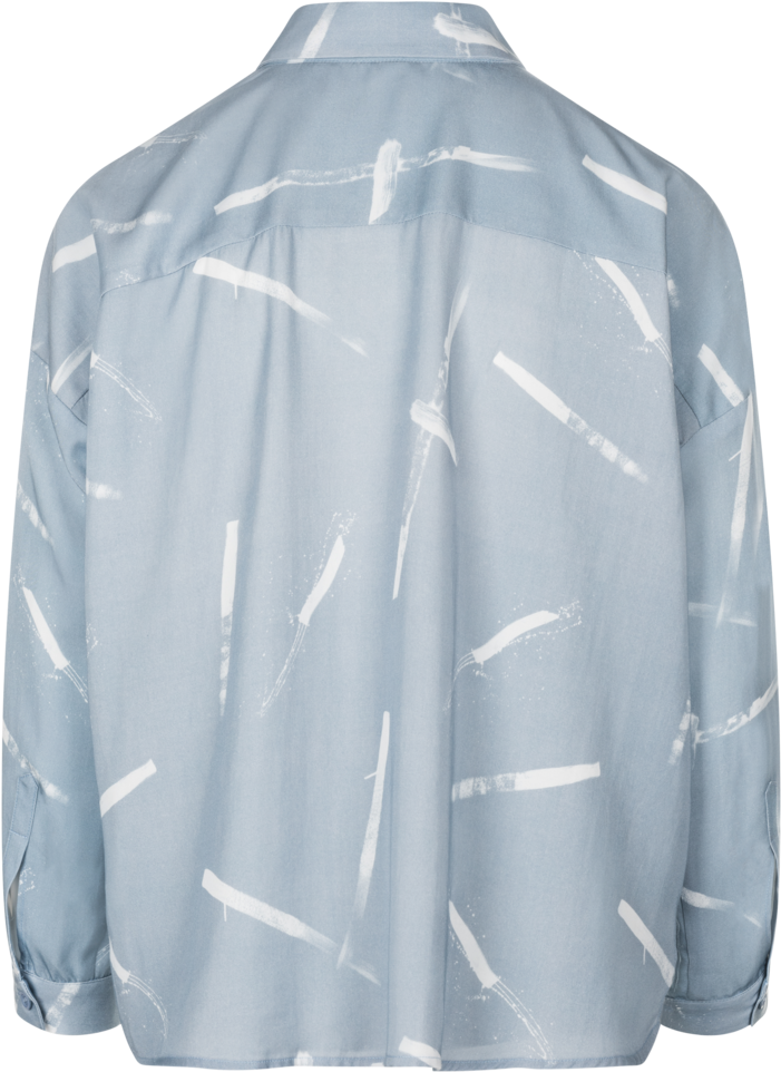 Rhumaa Grace Shirt Light Blue Brush Stroke Print Harvest - Pocket (1024x1024), Png Download