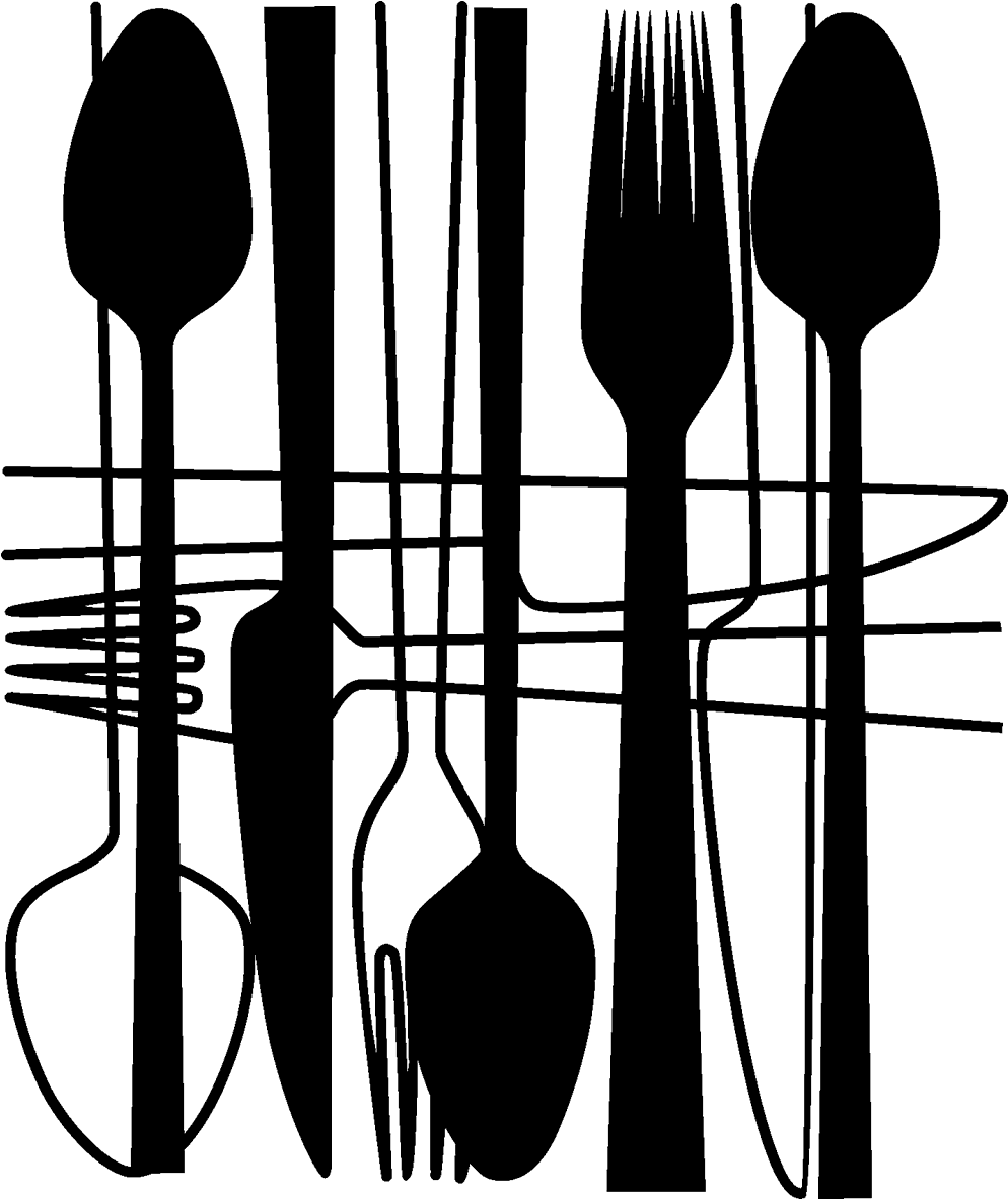 Vinilo Cubiertos Para La Cocina - Vinilo Decorativo Cubiertos Para La Cocina (1300x1300), Png Download