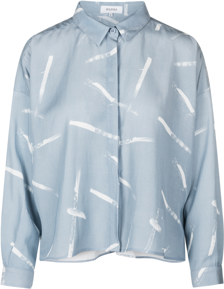 Rhumaa Grace Shirt • Light Blue Brush Stroke Print (1024x1024), Png Download
