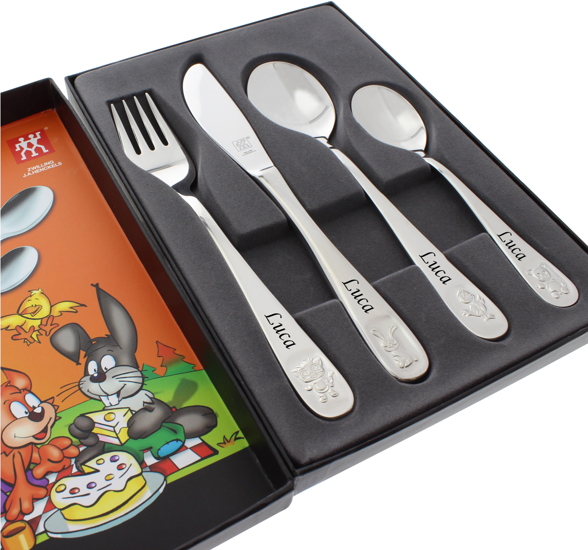 Cubiertos Infantiles Con Nombre Grabado - Zwilling Bino Children's Set, 4 Pcs (1200x1200), Png Download