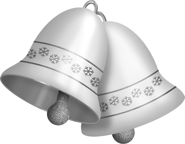 Silver Bells * Christmas Bells, Christmas Clipart, - Clip Art (720x562), Png Download