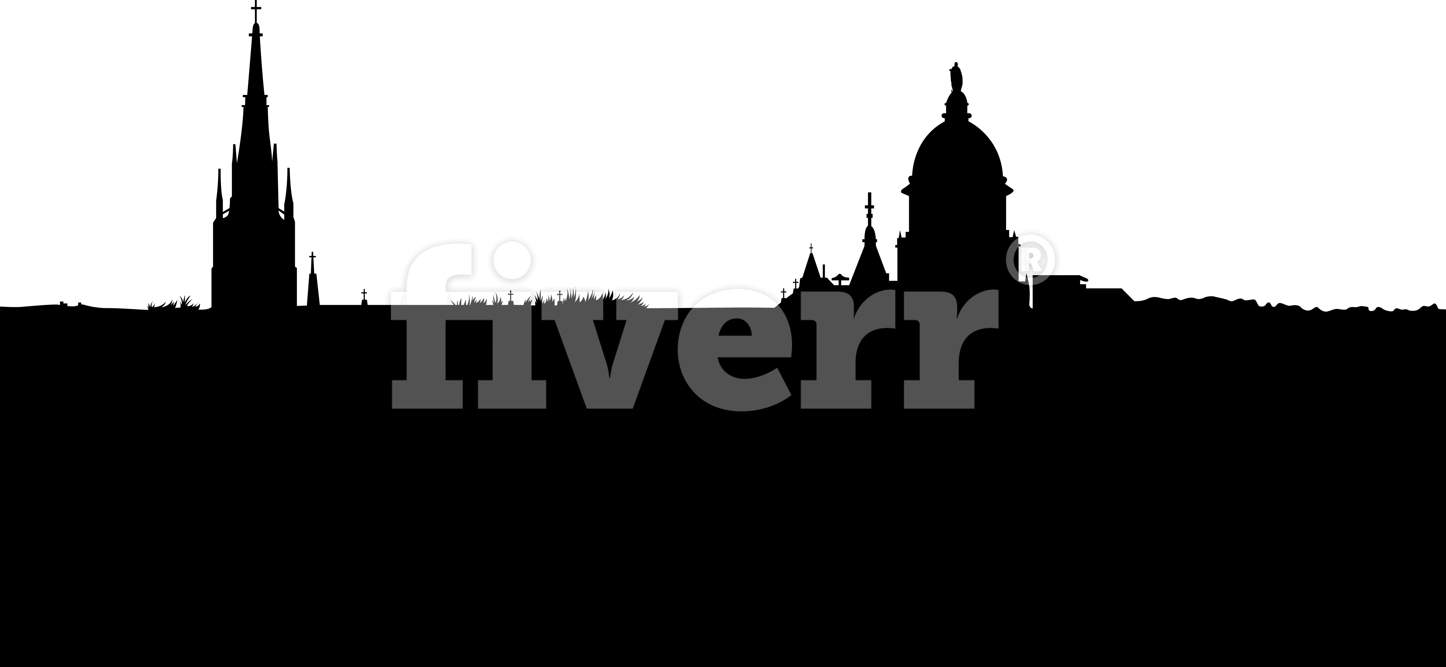 Make 10 Professional Silhouettes Just 1 Day From Your - Fiverr (4800x2213), Png Download