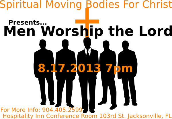 Men Worship Christ Clip Art At Clker - Group Of Men Silhouette (600x416), Png Download