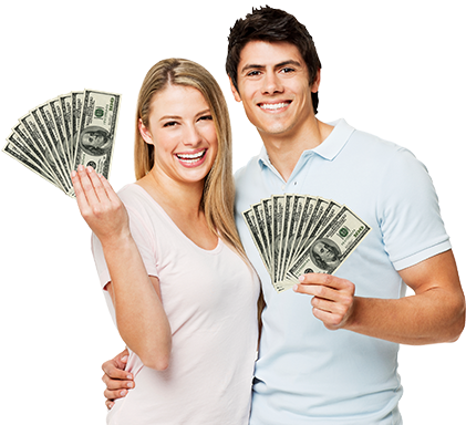 Couple Holding With Money (980x434), Png Download