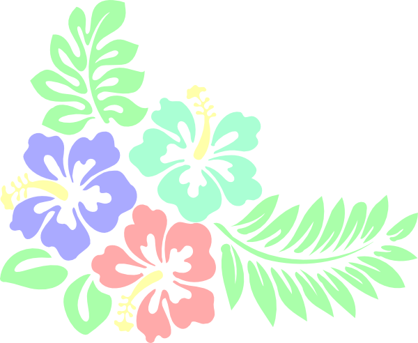 Hibiscus Clipart Corner - Grüner Farn-kissen Im Freien Kissen Für Draußen (600x492), Png Download