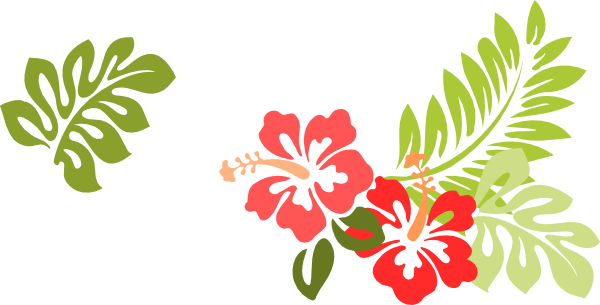 This Free Clipart Png Design Of Hibiscus Clipart - Hawaiian Flower Throw Blanket (600x305), Png Download