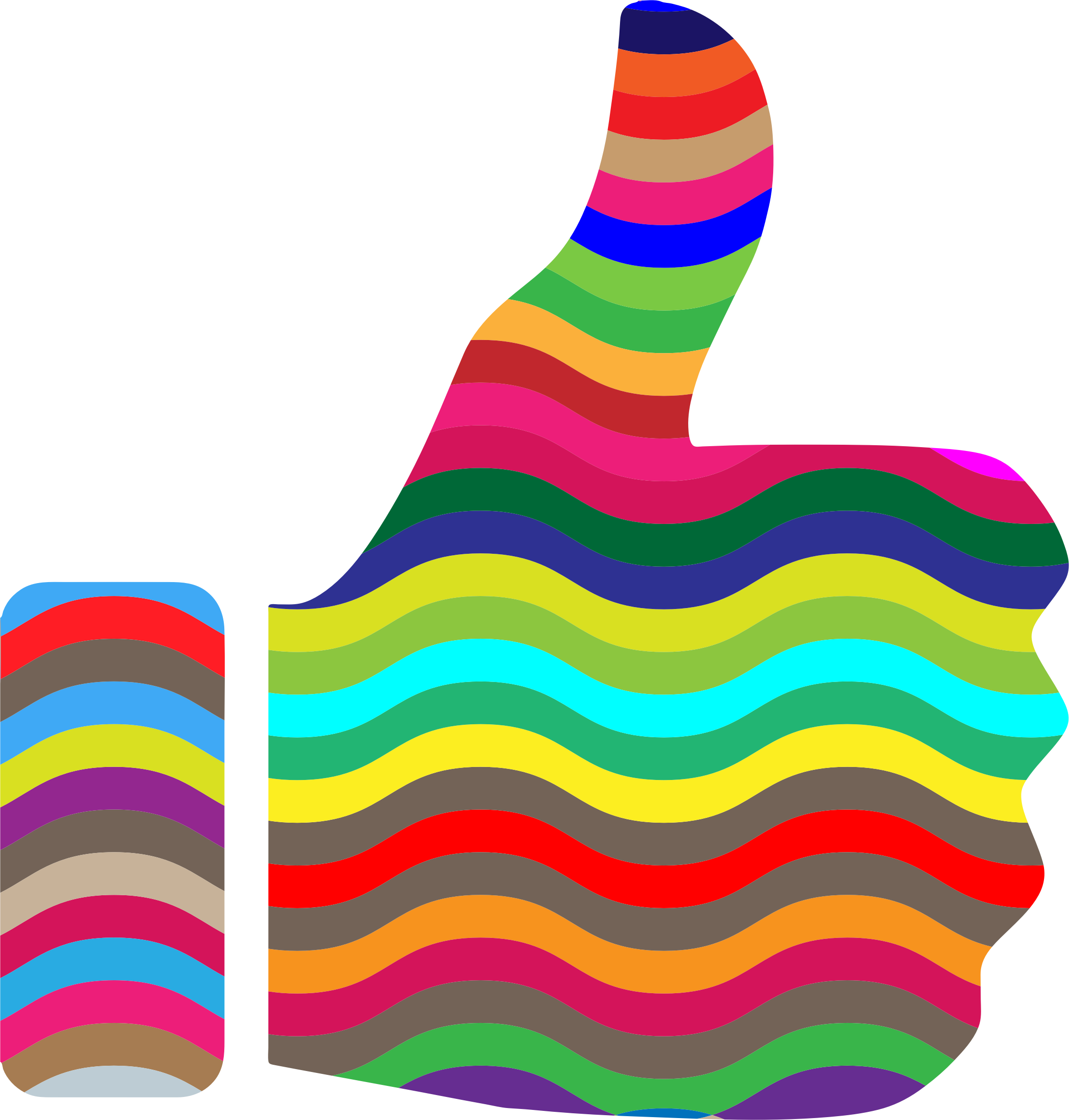 This Free Icons Png Design Of Prismatic Thumbs Up (2226x2332), Png Download