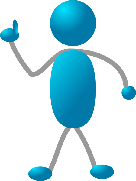 Thumbs Up Stick Man Hi - Stick Figure Thumbs Up (450x599), Png Download