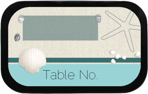 Beach Personalized Wedding Place Setting - Wedding (500x500), Png Download