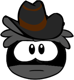 Grub With His Penguintague Gangster Hat, Earned By - Club Penguin Beta Puffles (359x422), Png Download
