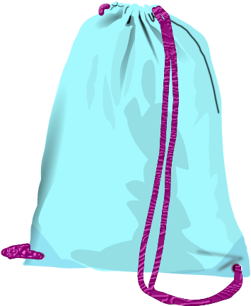 Drawstring Backpack Clipart 2 By Nancy - Drawstring Bag Clipart (378x595), Png Download
