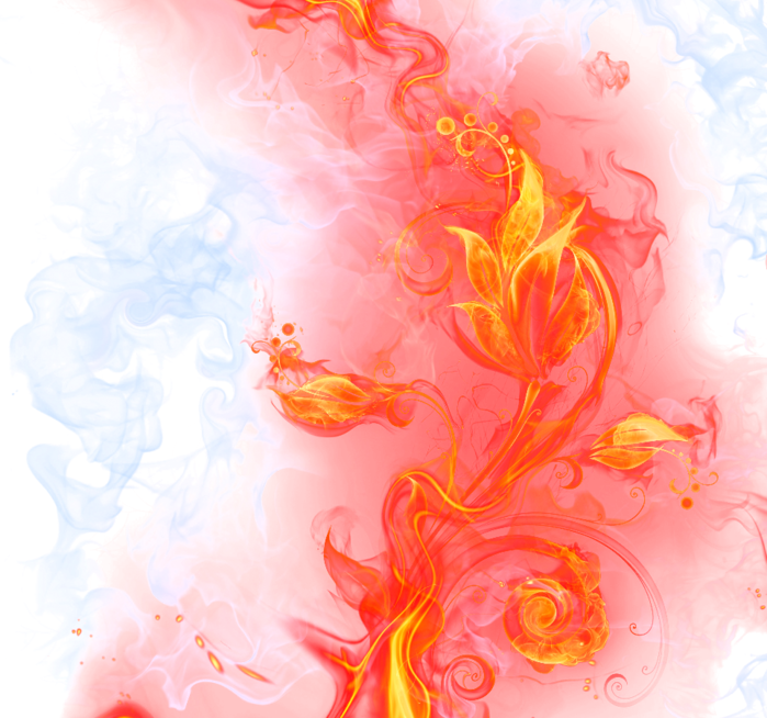 Огненные Цветы Png (699x654), Png Download