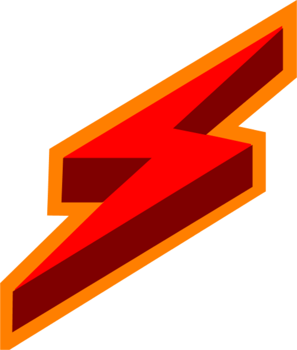 Red Lightning Bolt Clipart - Red Lightning Bolt Clip Art (600x705), Png Download