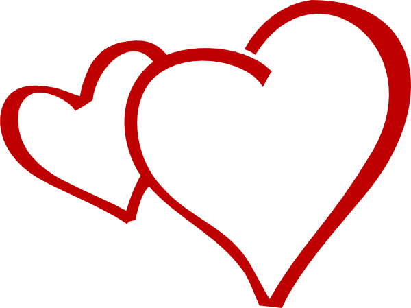 Hearts Together Clip Art - Two Red Hearts Png (600x449), Png Download
