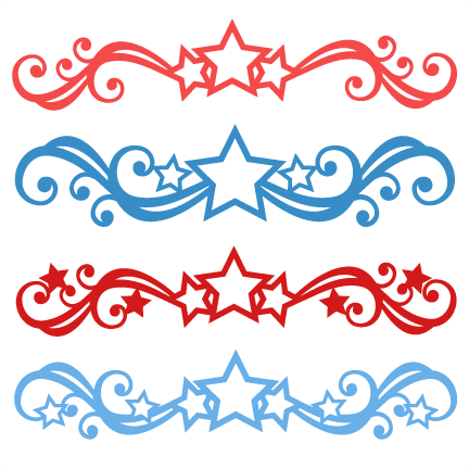 Patriotic Flourish Set Svg Scrapbook Cut File Cute - Patriotic Flourish (432x432), Png Download