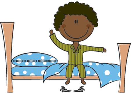 Wake Clipart - Boy Wake Up Clip Art (513x399), Png Download