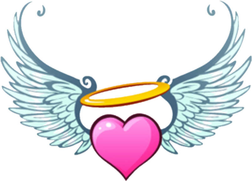 Report Abuse - Angel Wings Heart Clip Art (1080x724), Png Download