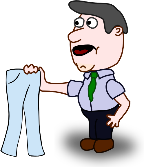 Holding Pants - Holding Pants Clipart (516x598), Png Download