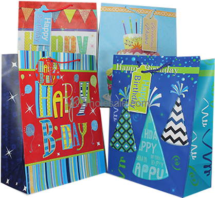 Gift Bags Happy Birthday Large Wholesale - Happy Birthday Bags Png (500x500), Png Download