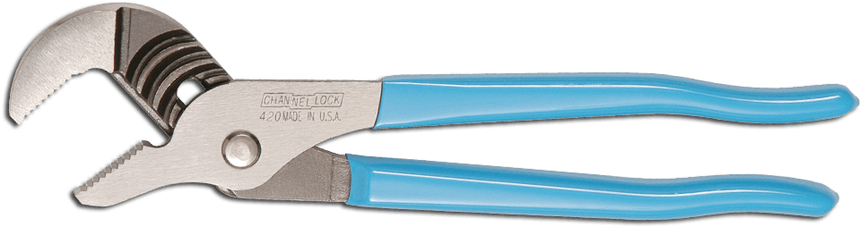 Channellock 420 Straight Jaw Adjustable Tongue And (965x290), Png Download