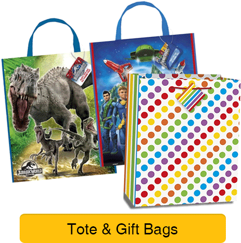 Wrapping Paper, Gift Bags & Cards - Jurassic World Large Plastic Party Tote Bag (500x500), Png Download