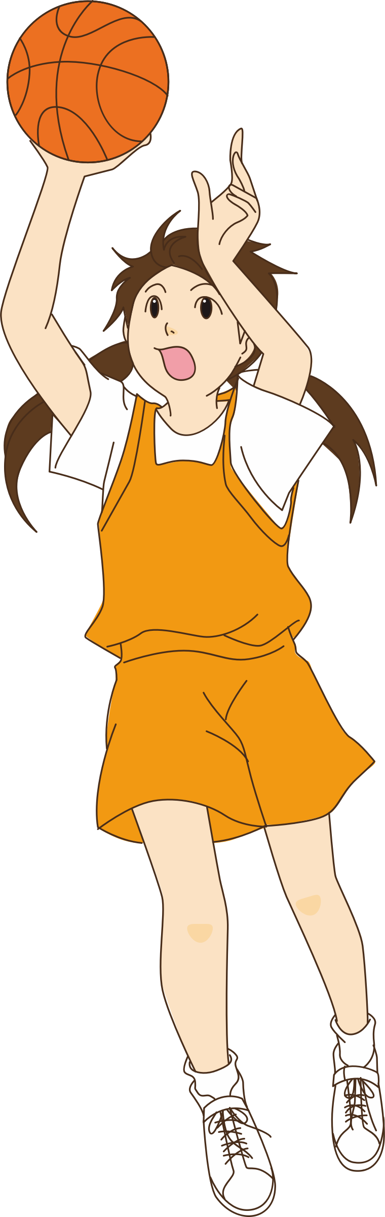 Girl Playing Basketball Png Library - Girl Play Basketball (760x2400), Png Download