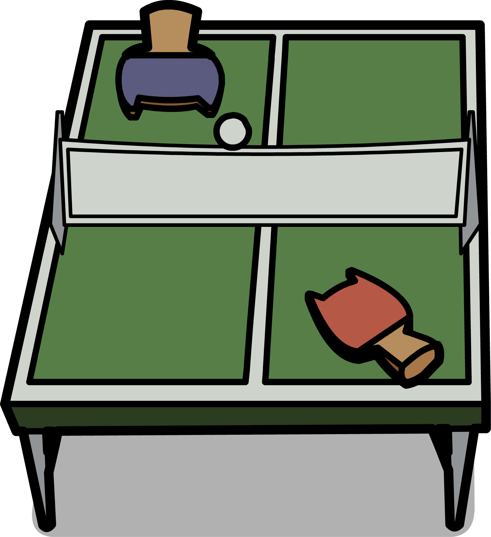 Monster Ping Pong Table Furniture Icon Id 2024 - Ping Pong Table Cartoon Png (1698x1858), Png Download