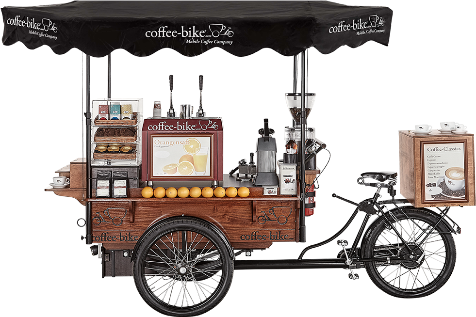 Coffee-bike - Coffee Bike Franchise (1162x653), Png Download