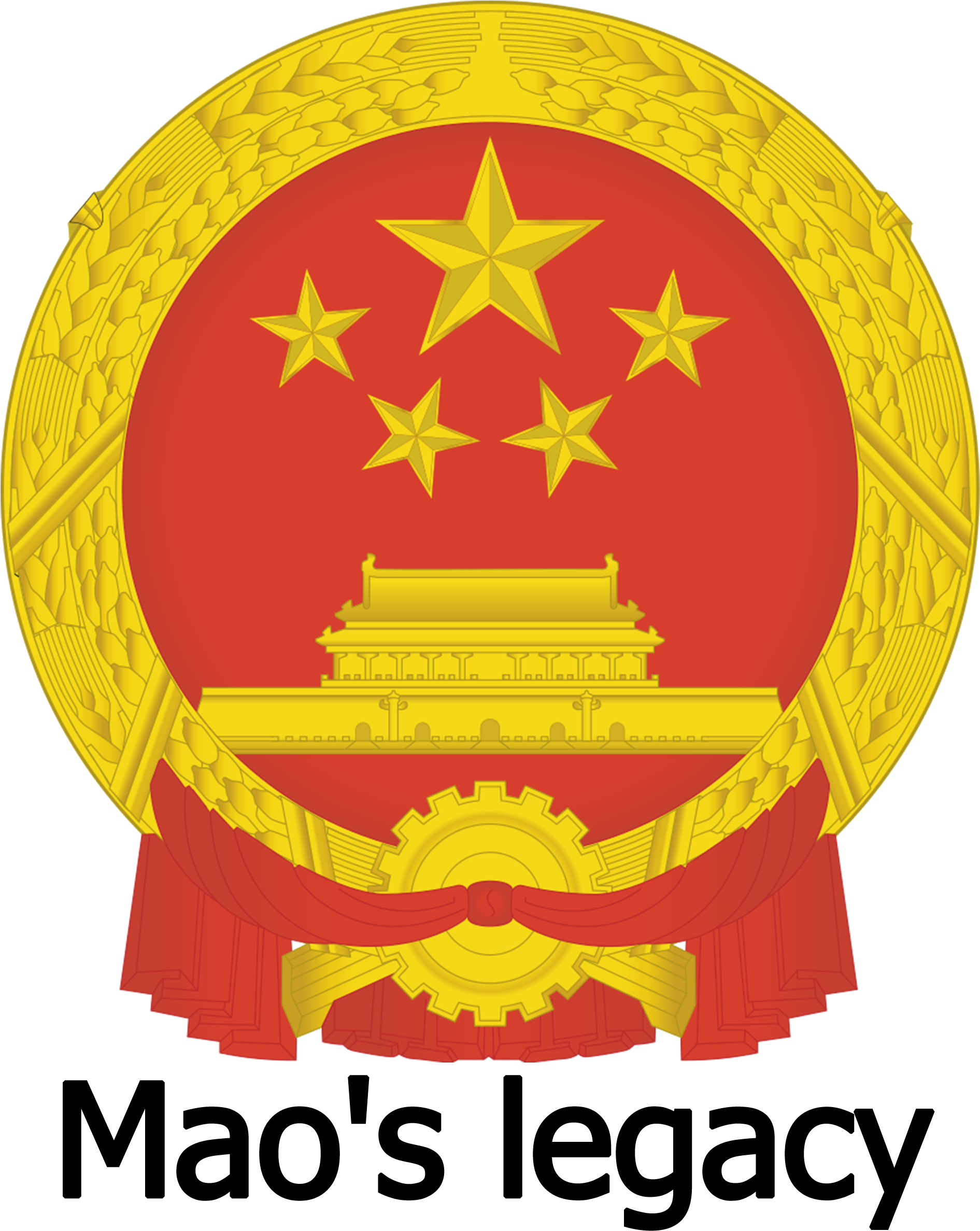 China Coat Of Arms Tile Coaster (2500x2500), Png Download