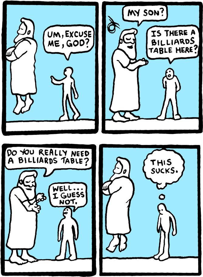 Billiards In Heaven - Comics (700x951), Png Download