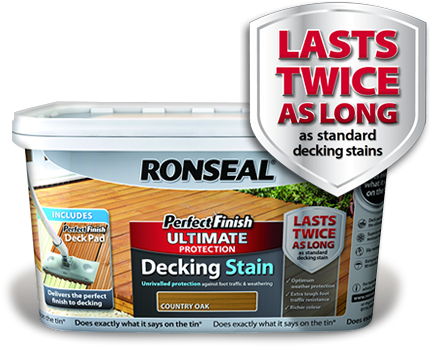 Product Deckingstain - Ronseal Perfect Finish Ultimate Decking Stain (466x441), Png Download