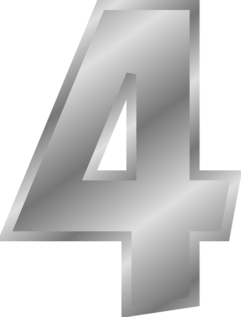 4 Million - Silver Numbers Clipart (486x640), Png Download