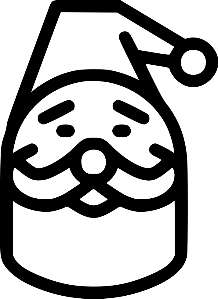 Santa Claus Beard Cap Comments - Scalable Vector Graphics (714x980), Png Download