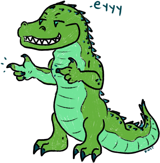 Finger Guns - Crocodile Finger Guns (600x700), Png Download