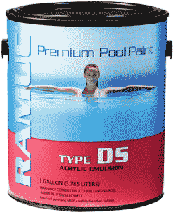 Ramuc Type Ds Acrylic Pool Paint - Black Gallon (350x364), Png Download