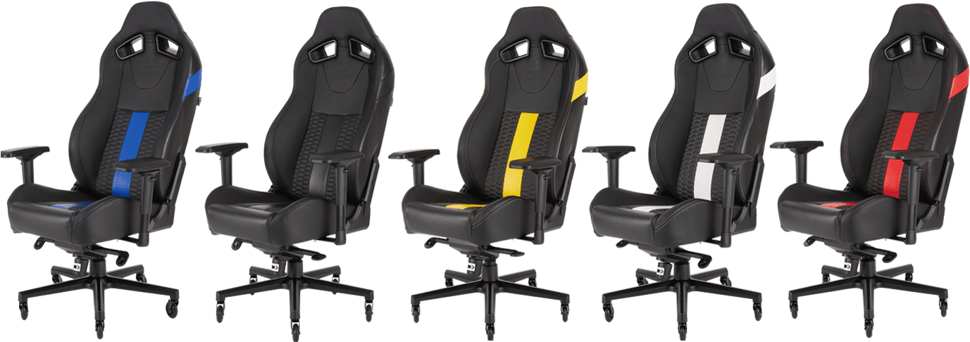 Sturdy Cast Aluminum Chair Base, Adjustable In Eight - Corsair T2 Gaming Chair (1400x500), Png Download