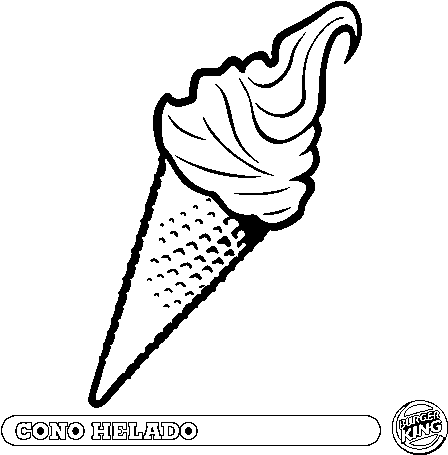 Dibujo De Cono Helado Para Colorear - Dibujar Un Cono De Helado (600x470), Png Download