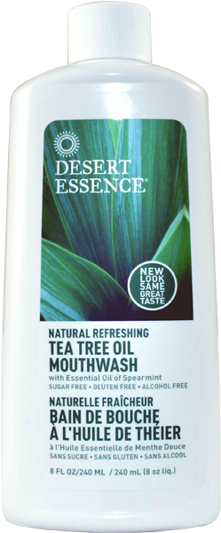 Desert Essence Tea Tree Mouthwash Bottle 8 Oz - Desert Essence Tea Tree Oil Mouthwash Spearmint -- (650x650), Png Download