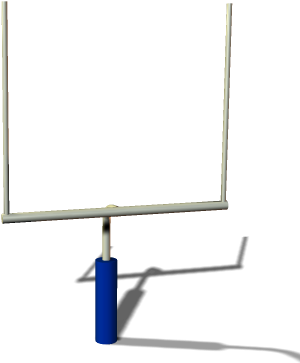 Whereas The Artist Drew Football Goal Posts - Football Goal Post Png (392x400), Png Download