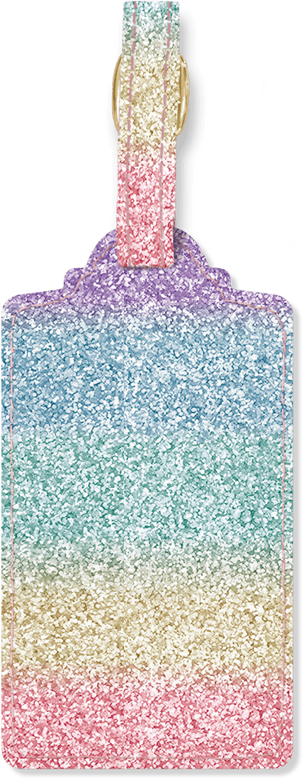 Pastel Rainbow Glitter Luggage Tag - Rainbow (1200x1200), Png Download