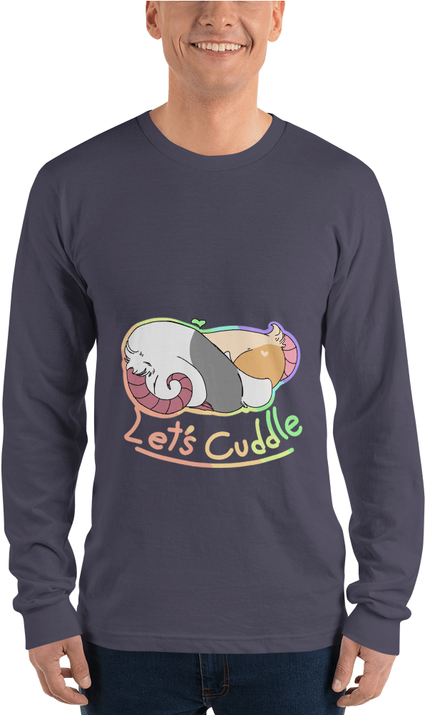Cuddling Rats - Long-sleeved T-shirt (1000x1000), Png Download